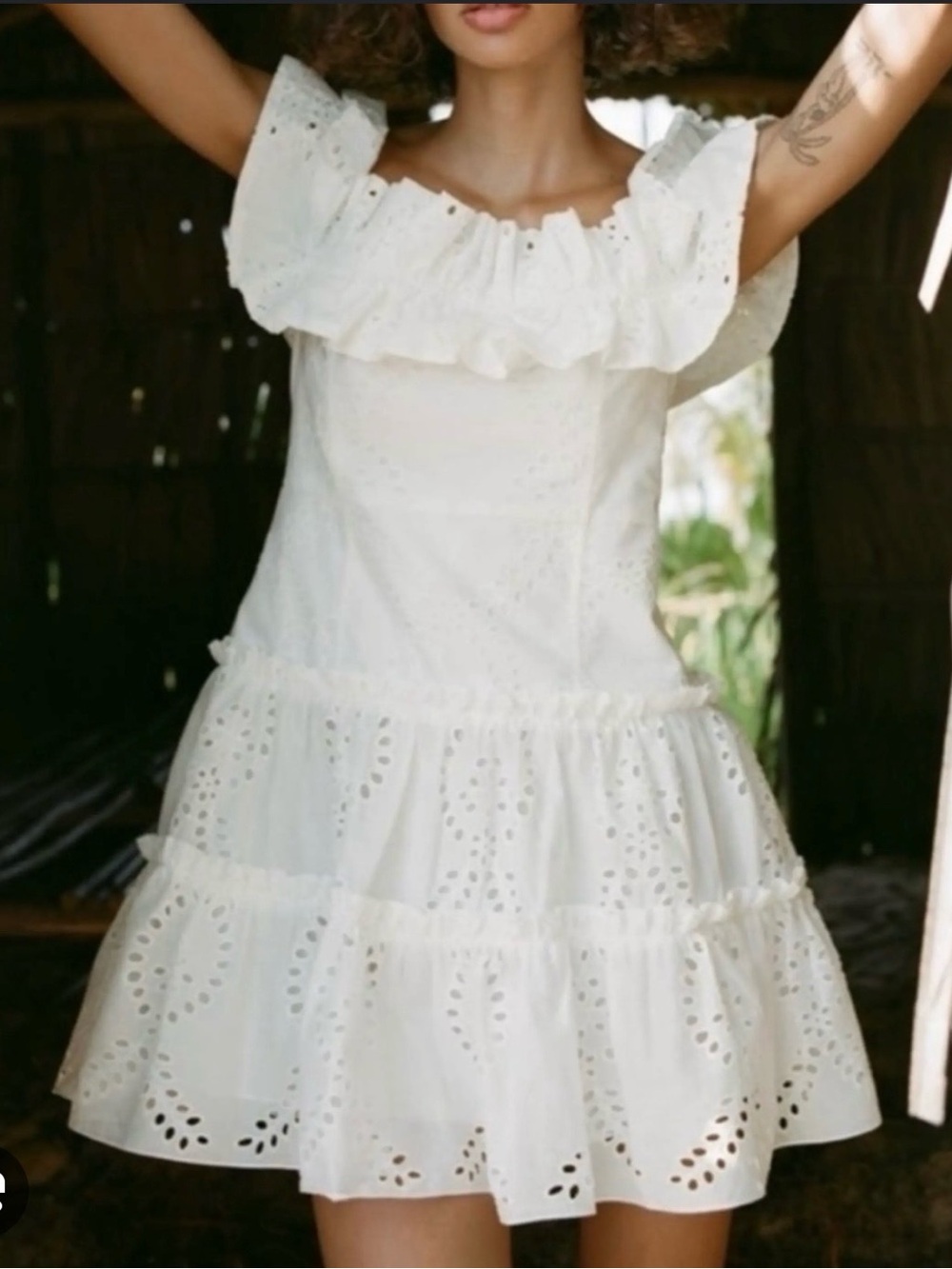 Eyelet Mini Dress